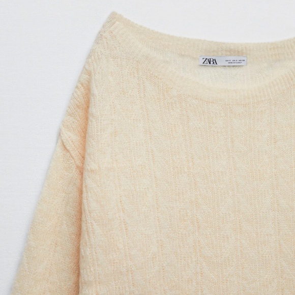 NWT - POINTELLE KNIT SWEATER - (M-L) - Picture 5 of 5